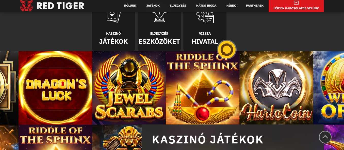 Red Tiger Gaming kaszinó játékok szolgáltatója