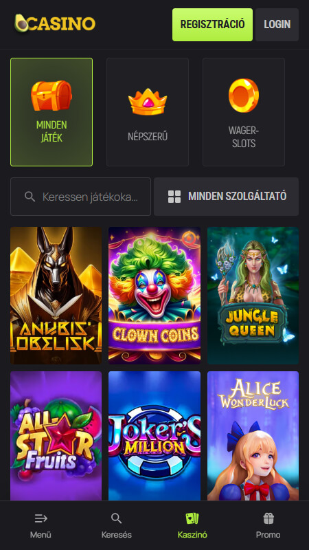 Avocasino games