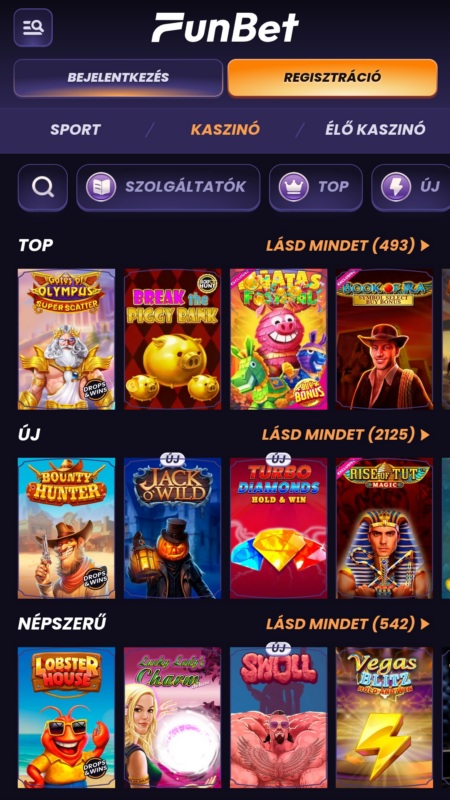 Funbet casino games