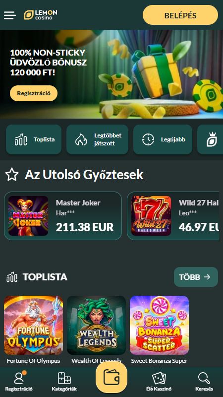 Online LemonCasino honlap