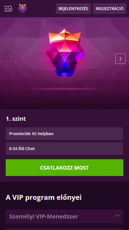 Malina kaszinó VIP