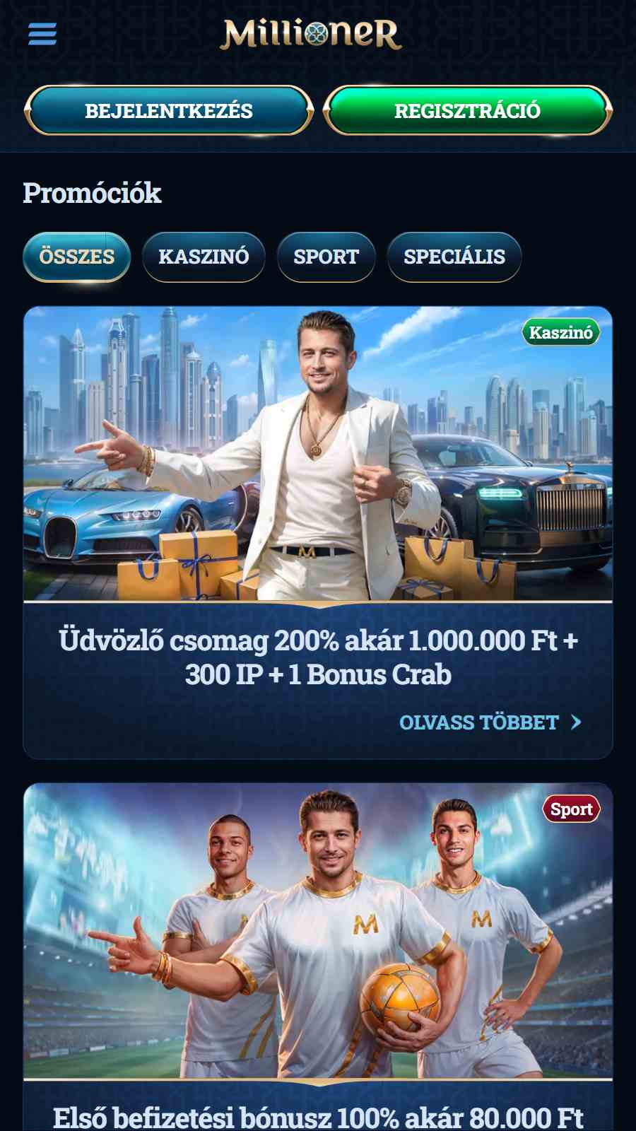 millioner bonuses