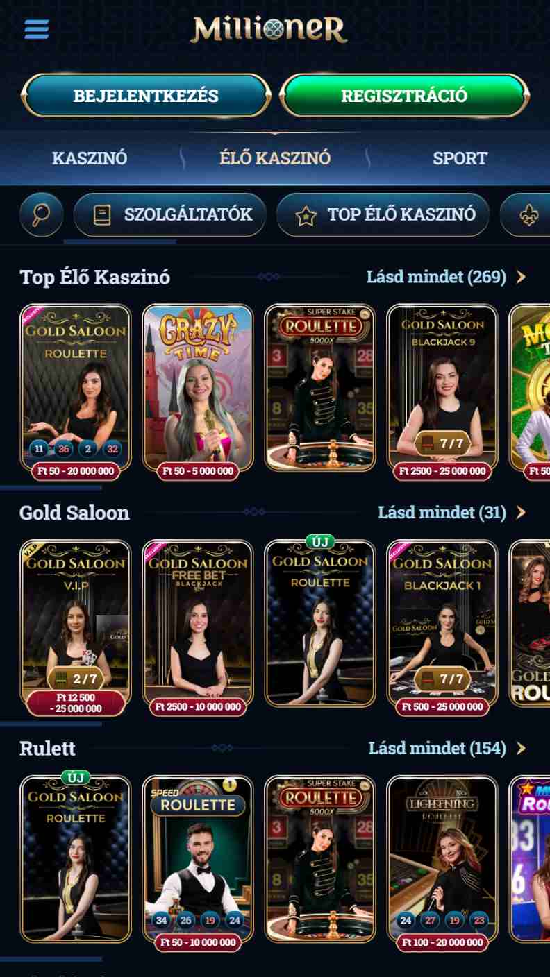 millioner live casino