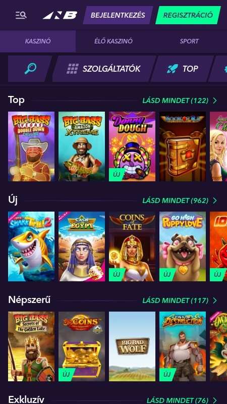 NaoBet casino games