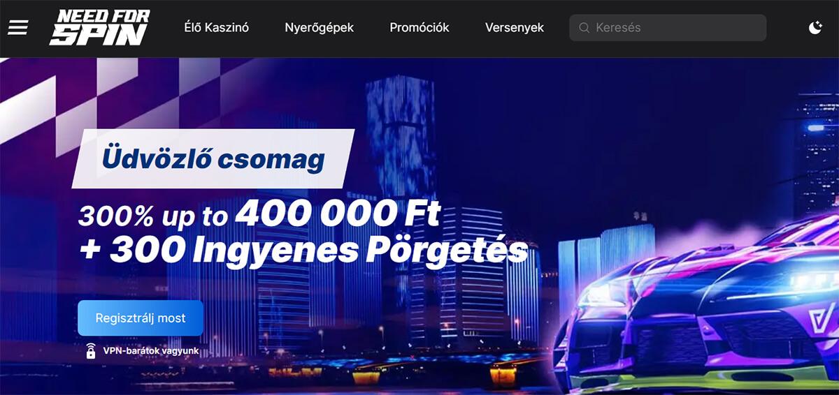 need for spin Üdvözlő Bónusz