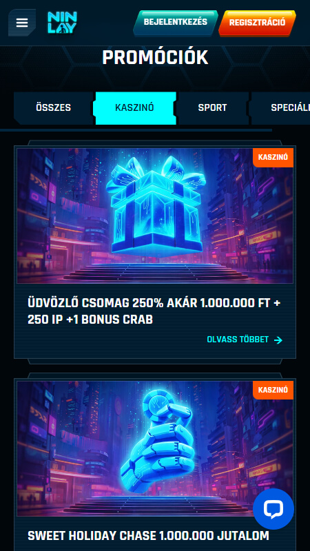 Ninlay casino bonuses
