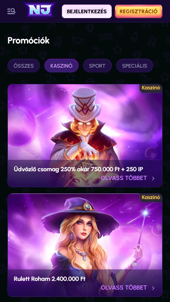 Nova Jackpot Egyéb ajánlatok és promóciók