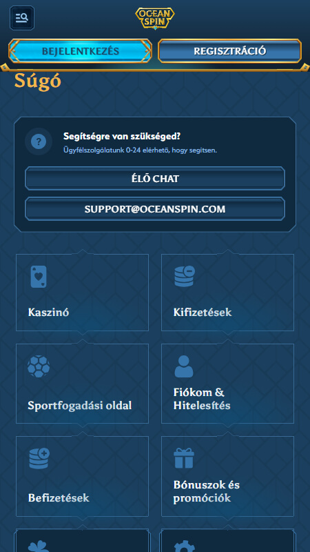 Oceanspin Help Centre