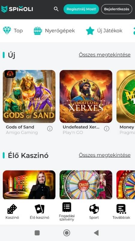Spinoli live casino