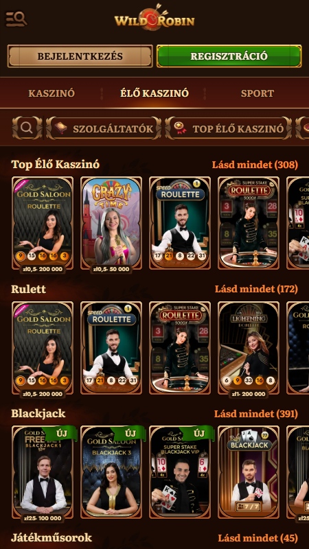 Wild Robin Casino Live