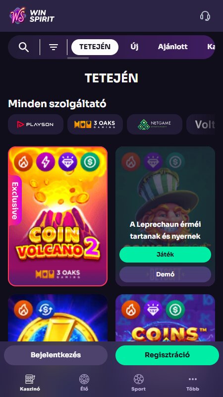 WinSpirit casino games