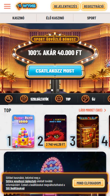Online Wyns honlap
