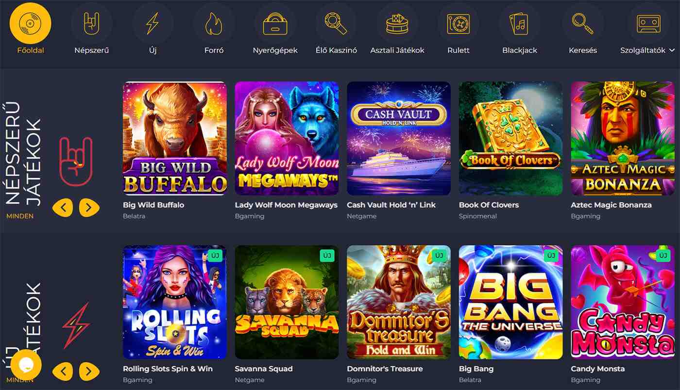 Rolling Slots kaszinóban