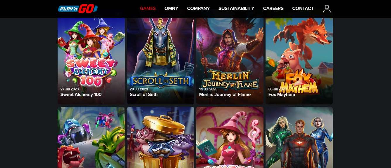 Play’n GO kaszinójátékok fejlesztője