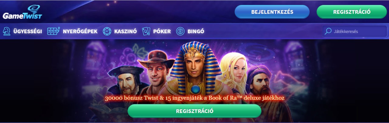 Gametwist kaszinó bónuszcsomag
