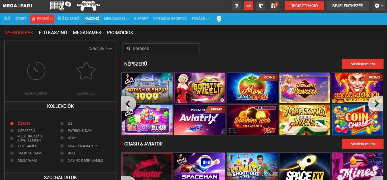 Megapari Kaszinó, magyarkaszinok.tv