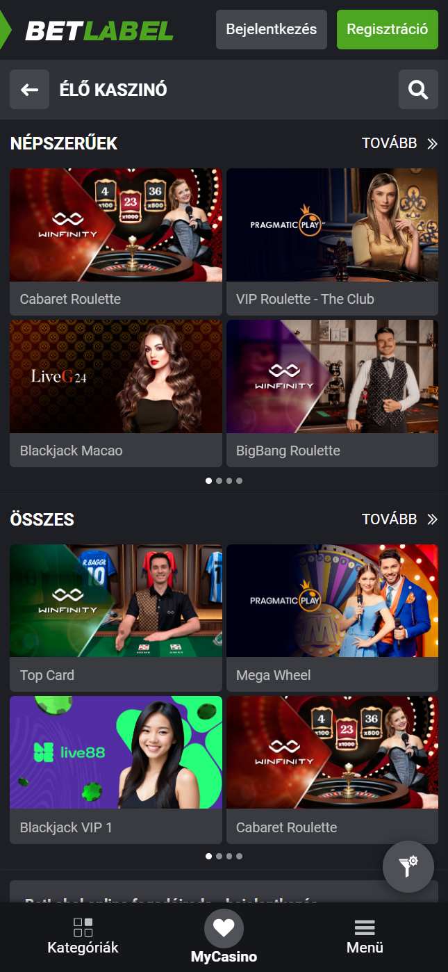 mob betlabel casino live