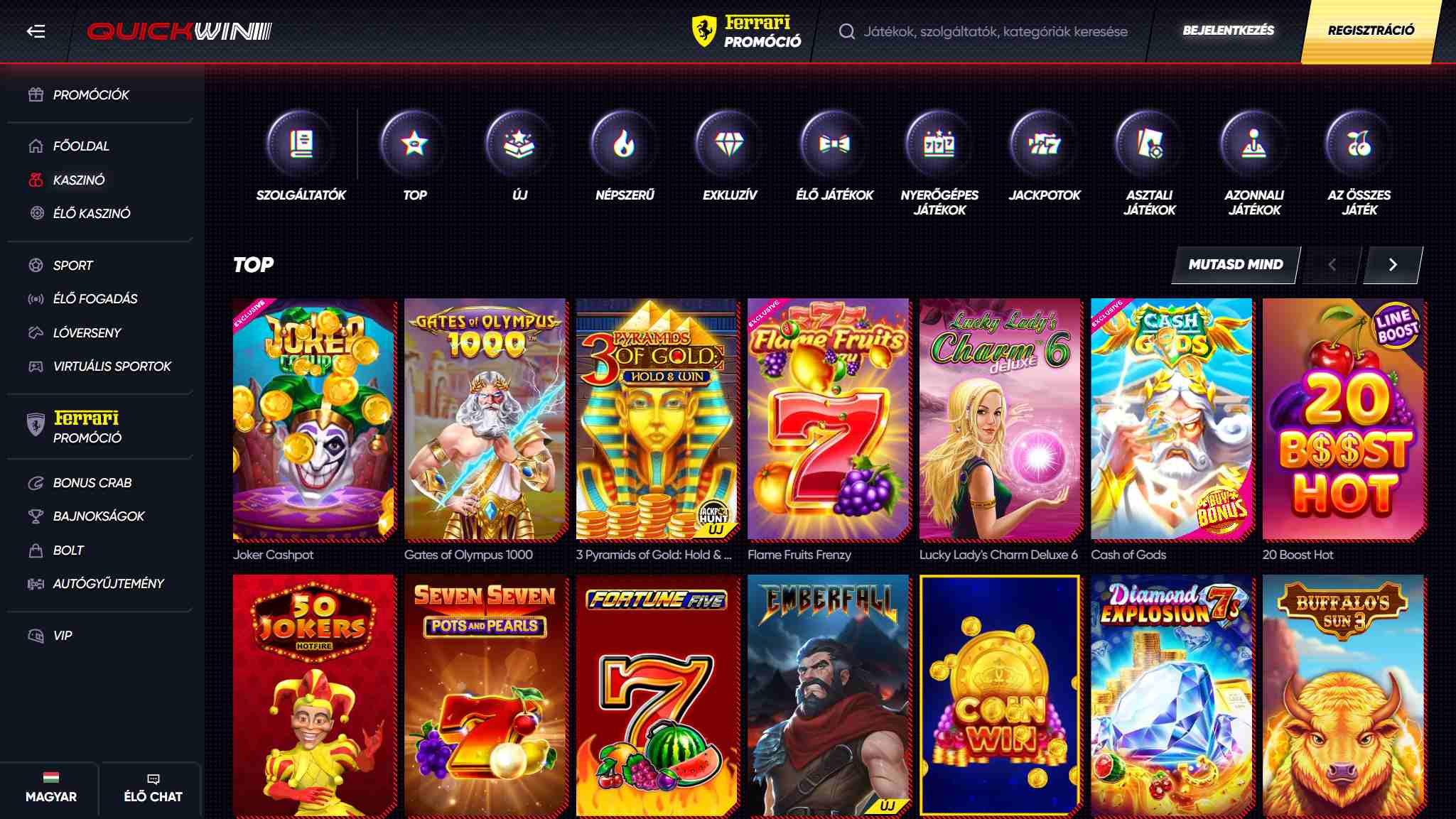 Quickwin Casino Games Hungary, magyarkaszinok.tv