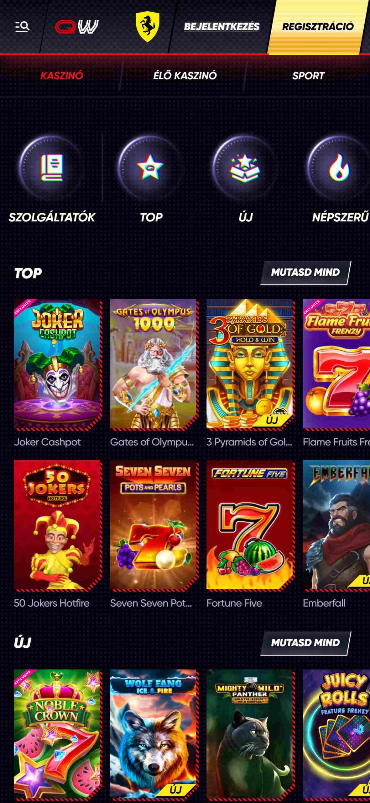 Quickwin Casino Games Hungary (mobile), magyarkaszinok.tv