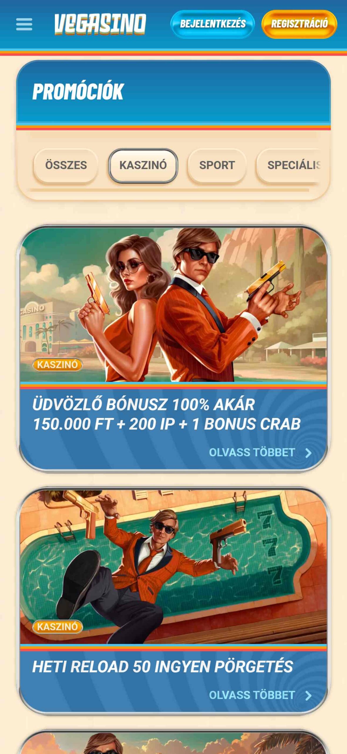 Vegasino Casino Bonuses Hungary (mobile), magyarkaszinok.tv