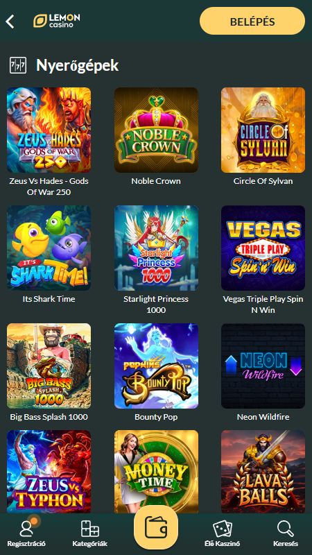 Élő fogadás a LemonCasinon