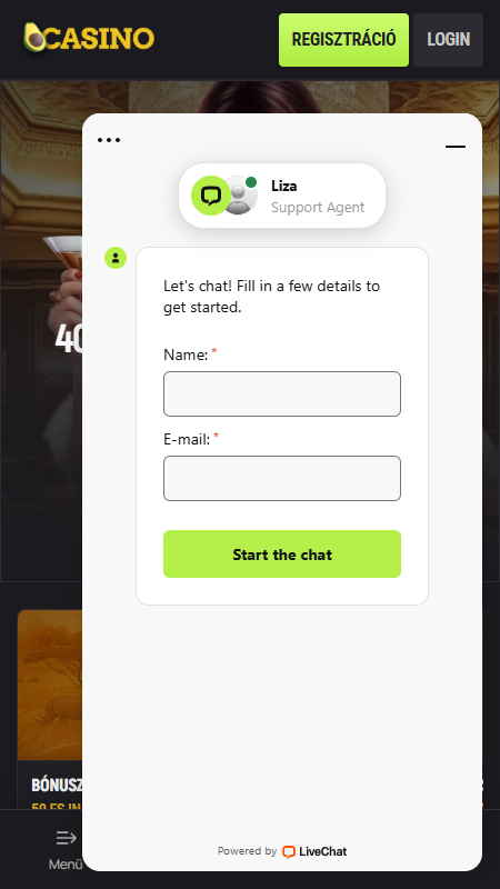 Avocasino support agent