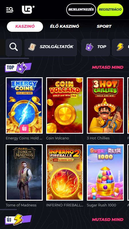 Online kaszinó rész a Lunubetn