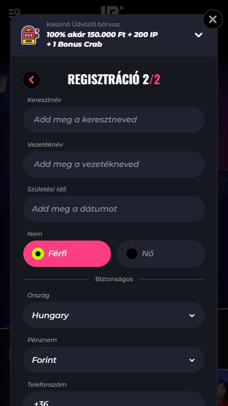 Fiók létrehozása a Lunubetn