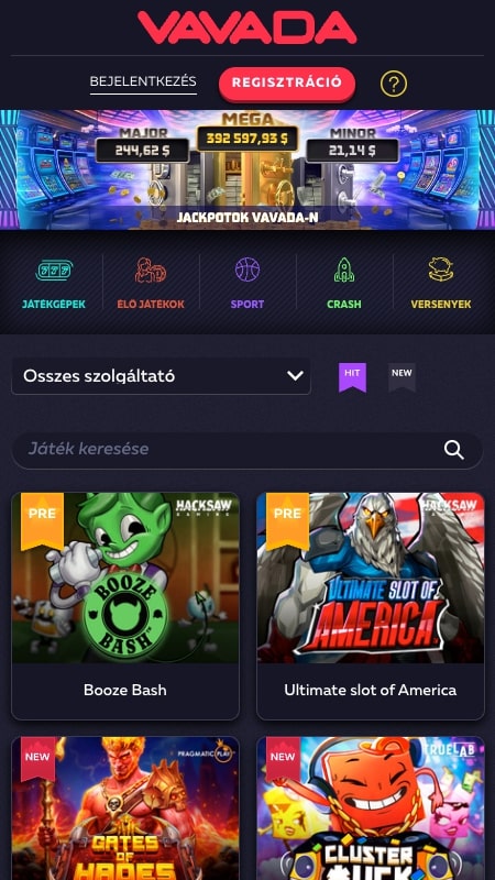 Online Vavada honlap