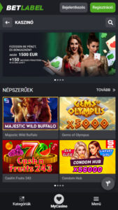 Betlabel Népszerű mobil online kaszinók