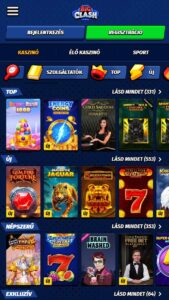 BigClash kaszinó nyerőgépes játékok