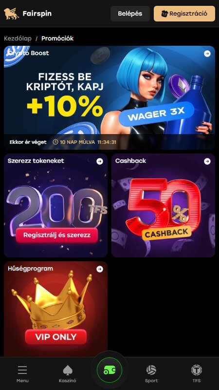 Fairspin Casino bonuses