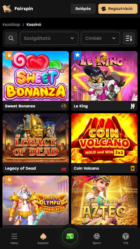Fairspin casino games in Hungary