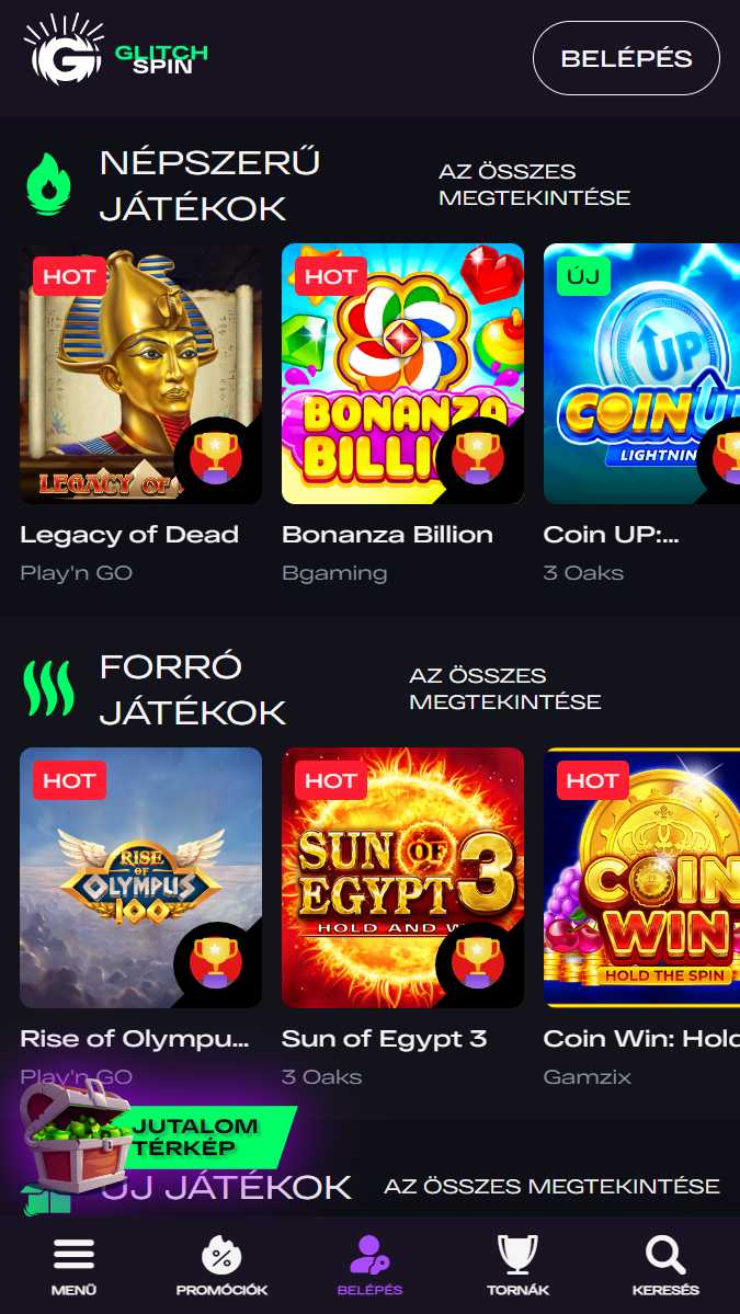 Mobil nyerőgépek a GlitchSpin-en