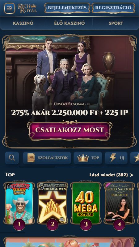 Online RichRoyal honlap