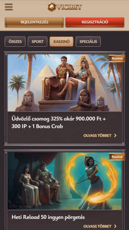 ViciBet bónuszok és promóciók