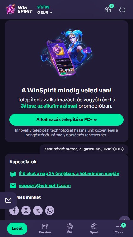 WinSpirit app