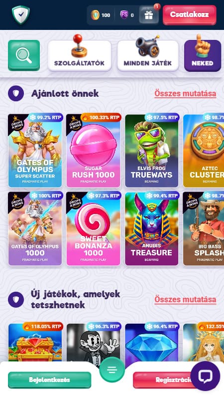 Játékkínálat a SafeCasino