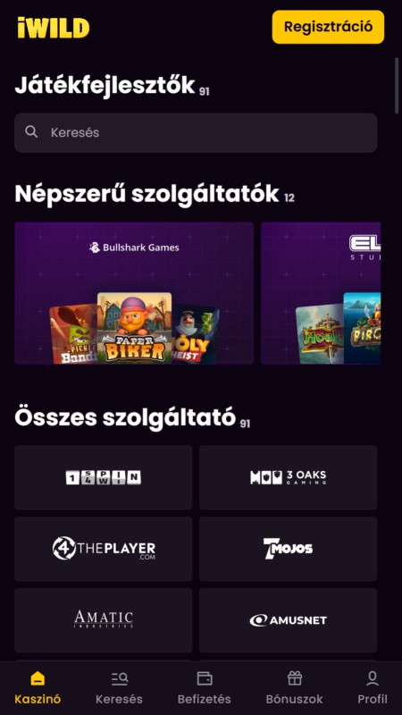 Iwild casino software providers