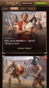 Bónuszok és promóciók a Lanista kaszinónál