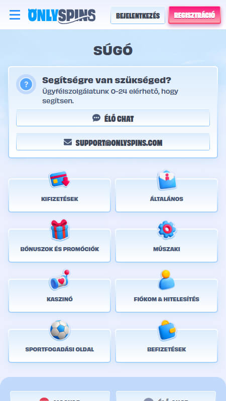 OnlySpins technical support