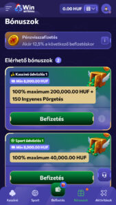 WinAirlines Bonuszok