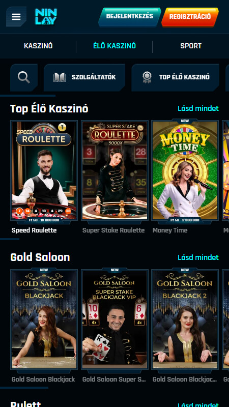 Ninlay live casino