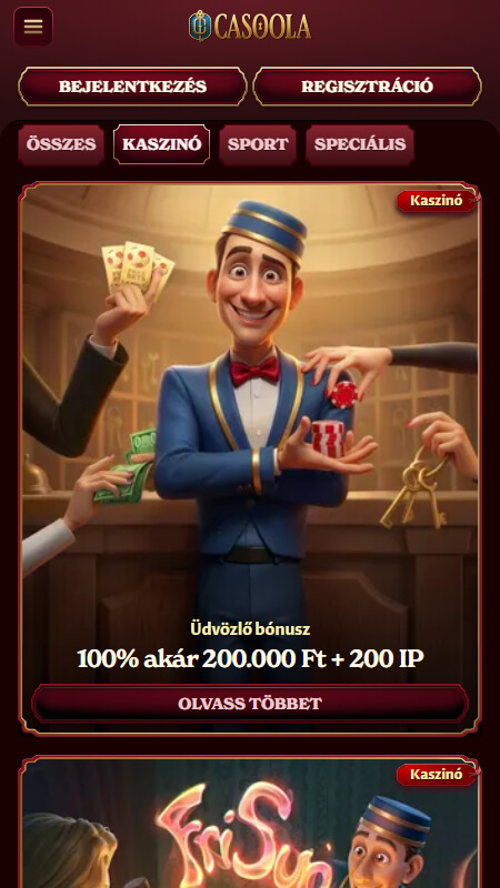 Bónuszok és promóciók a Casoola kaszinónál