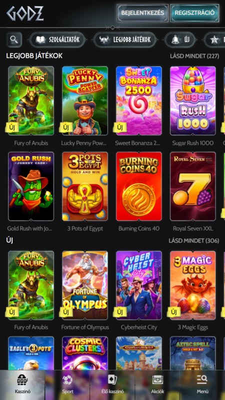 Godz casino games