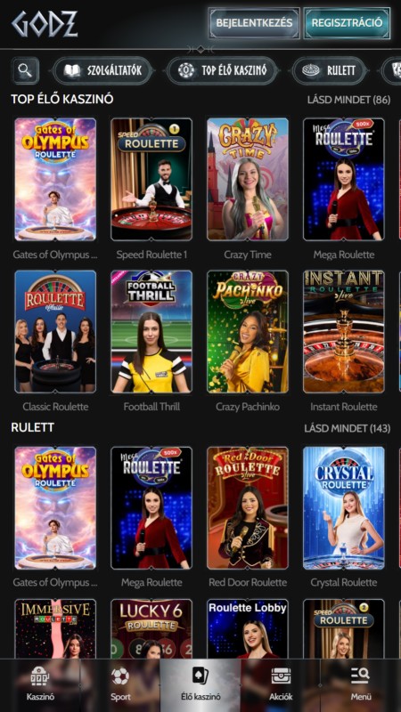 Godz live casino